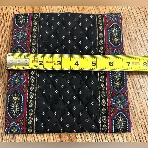 Vintage Rare Vera Bradley Checkbook Cover 90’s Pattern Black w/ Red and Blue - Picture 5 of 5